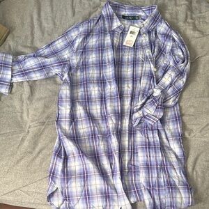 Lauren Ralph Lauren Purple Plaid Shirt